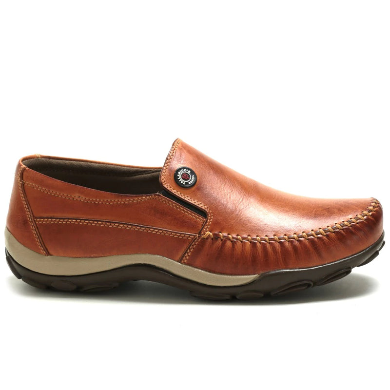 Sapatilha Mocassim Masculina Couro Legitimo Conforto Total