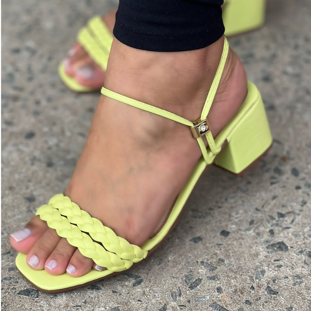 Women's Sandal Braided Straps Block Heel Super Comfortable And Elegant Launch Promotion