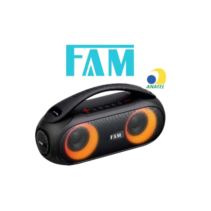 40w Bluetooth V5.1 Fam Tws IPX6 Water Resistant Speaker with Strap and Microphone Tomato