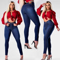 Women's Skinny High Waist Jeans with Lycra Lifts Butt