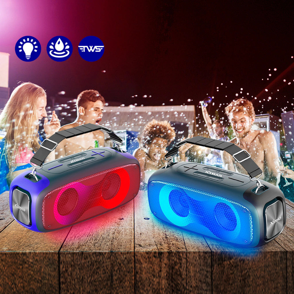 Xtrad XDG-322 Powerful Portable Water-Resistant RGB Bluetooth Speaker