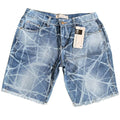 Bermudas masculina jeans rasgado estilo destroied slim fit