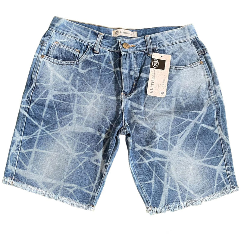 men's ripped denim shorts, destroyed style slim fit