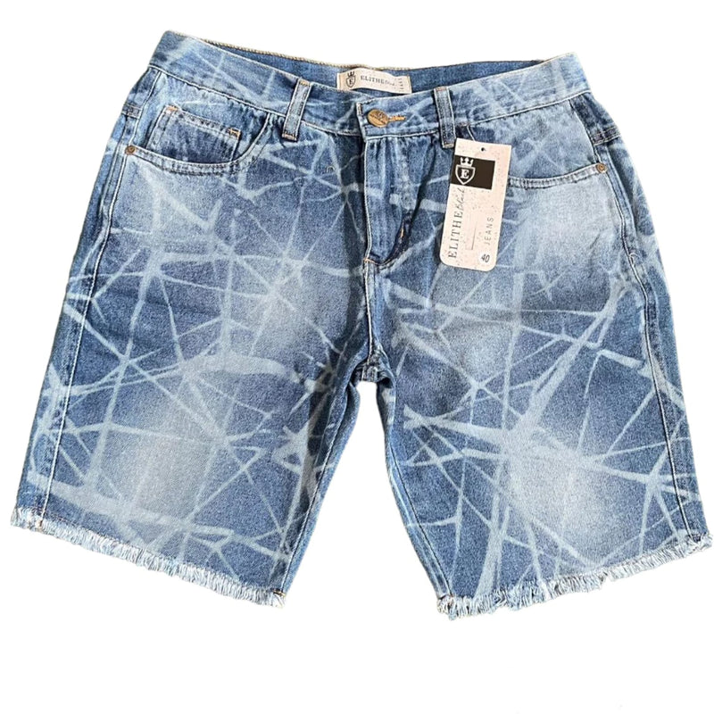 Bermudas masculina jeans rasgado estilo destroied slim fit