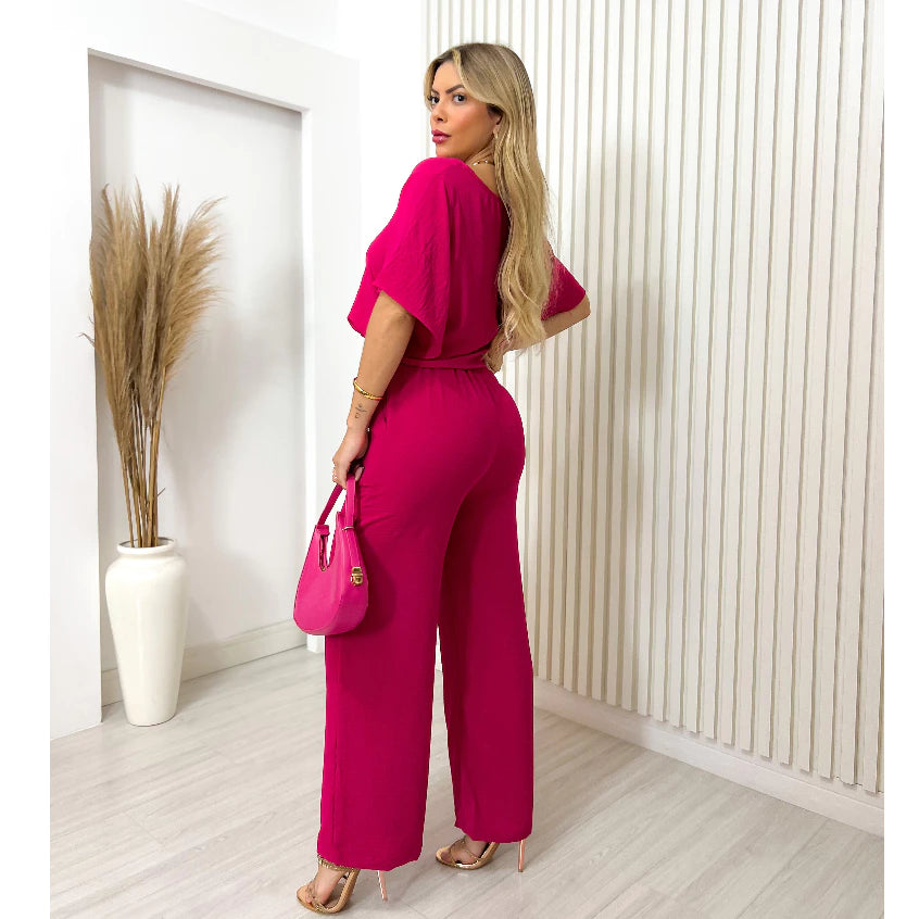 Conjunto Feminino Duma Com Calça Wedi Leg Pantalona