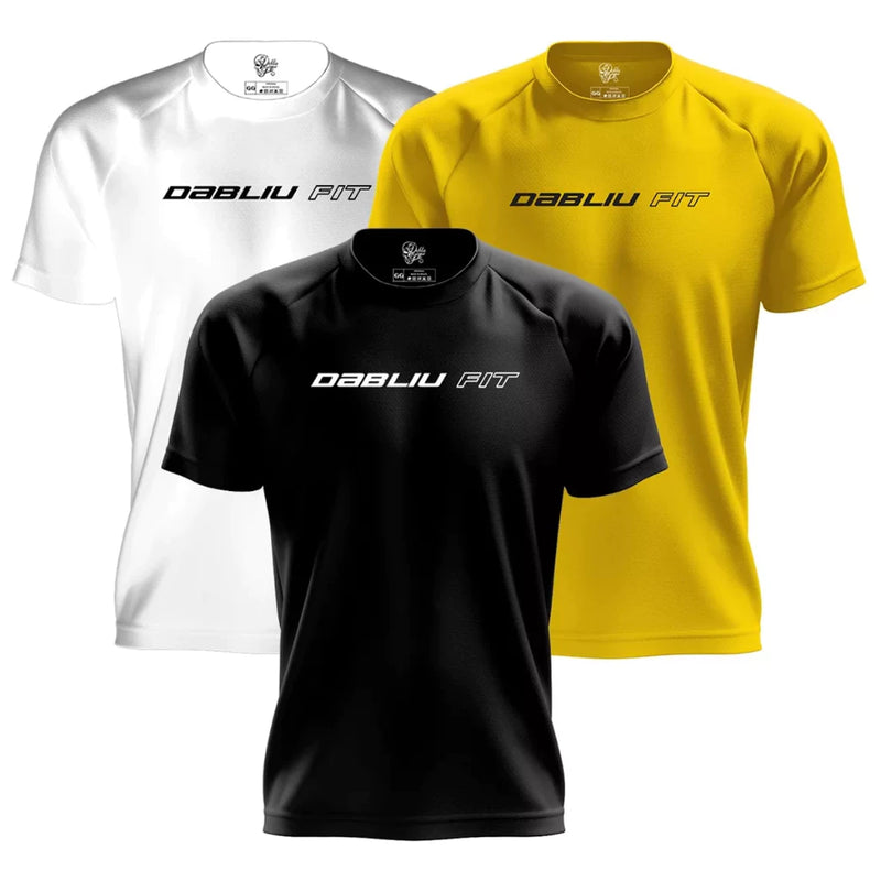 Kit 03 Camisas DRY FIT Basic Fit Academia Proteção  UV+35 Dabliu Fit