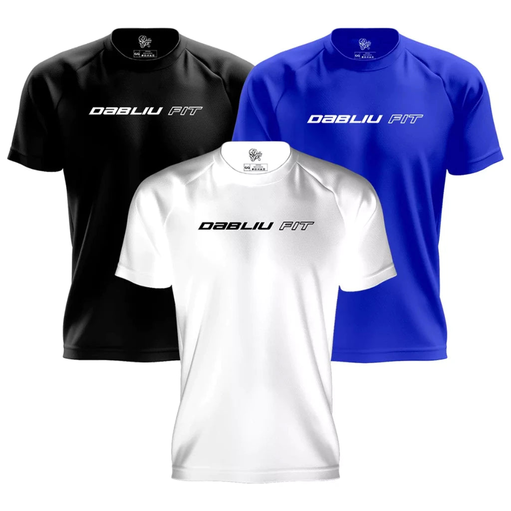 Kit 03 Camisas DRY FIT Basic Fit Academia Proteção  UV+35 Dabliu Fit