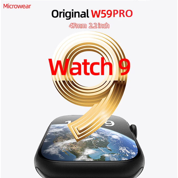 Smartwatch Watch 9 Pro W59 Pro Series 9 47mm Smart Watch Women Men 2023 Release Original