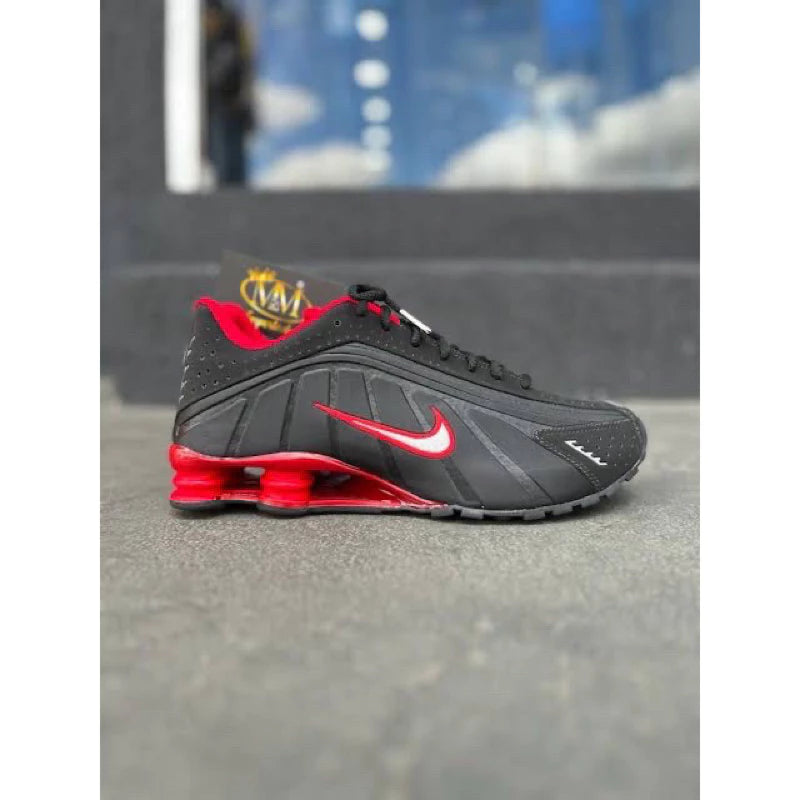 Men's black red R4 4 spring sneakers promotion