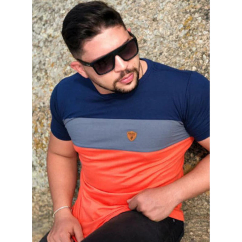 Men's T-Shirt in 30-thread cotton combed with elastane in different colors Factory Price