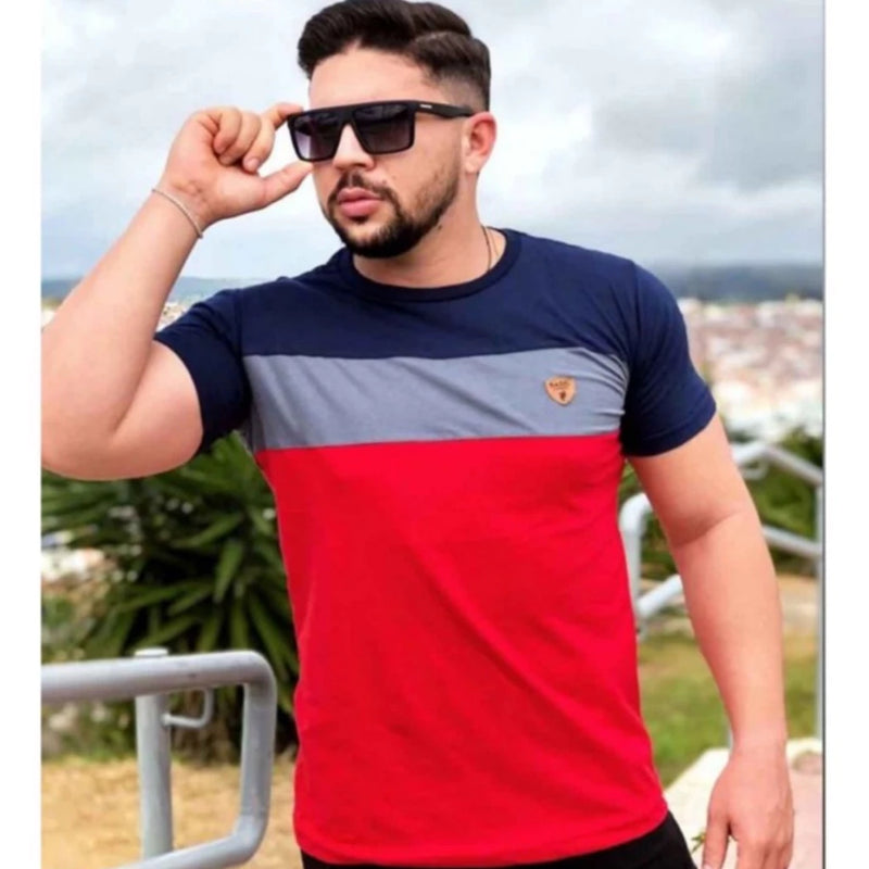 Men's T-Shirt in 30-thread cotton combed with elastane in different colors Factory Price