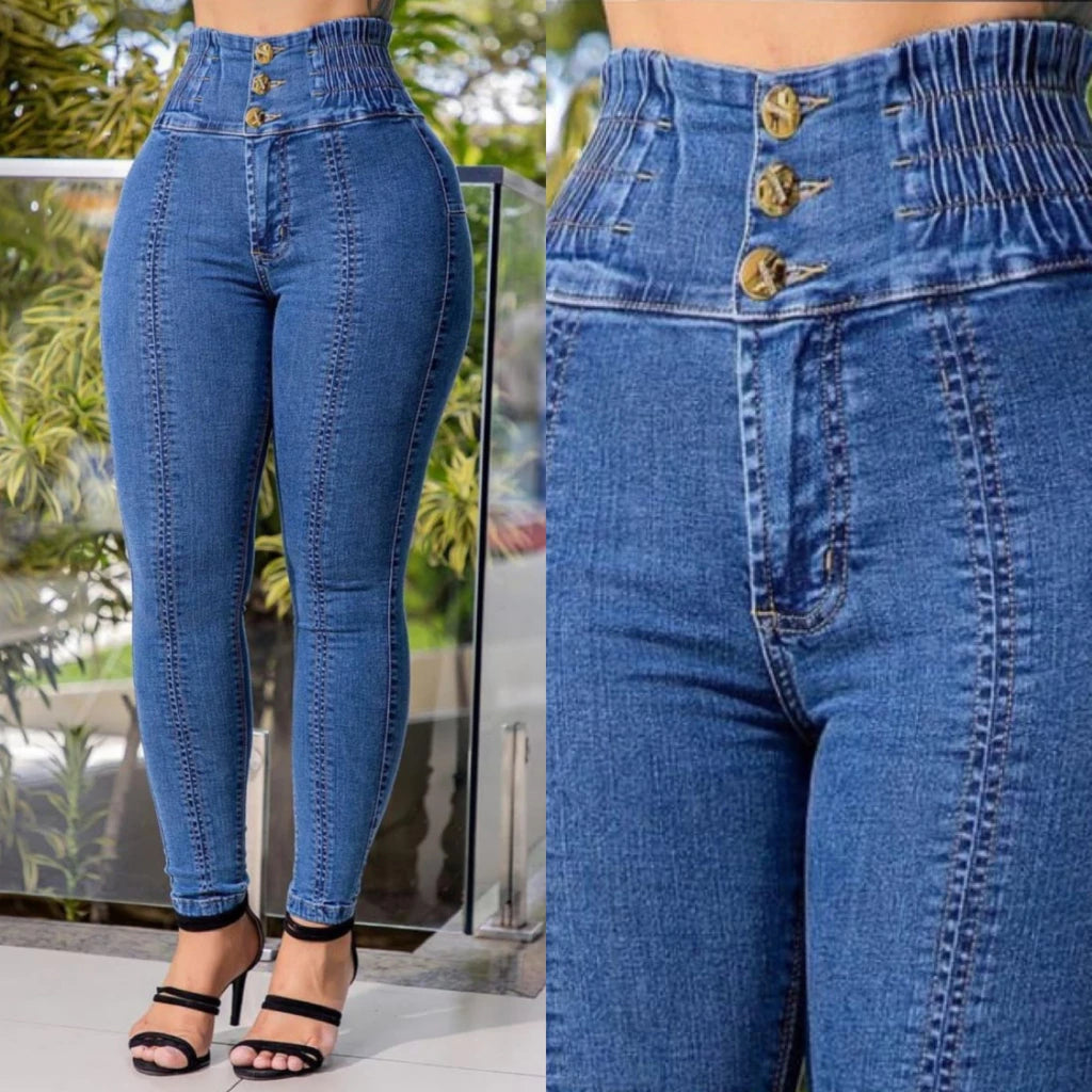 Calça Jeans Delt Shor Com  Cestinha de Bojo sem espuma No Bumbum