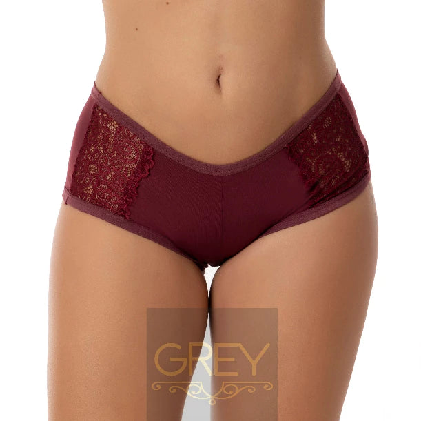 Kit 5 Boxer Panties - Box Panties - Microfiber Shorts Luxury Lace Details