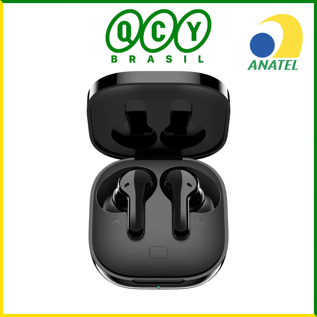 Fone QCY T13 com 4 Microfones ENC e Bluetooth 5.1 - Preto, Branco e Rosa