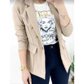 Women's Blazer Tailored Jacket Social Coat With Beautiful Button Super Shipping