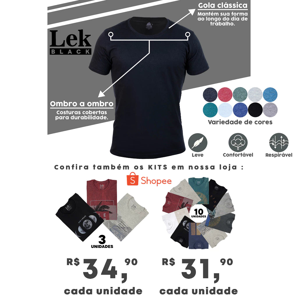 Camiseta Masculina Estampada Mar e Sol Gola Redonda em Malha de Algodão Premium