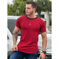 Camisa listrada camiseta masculina Longline. camisa oversized masculino