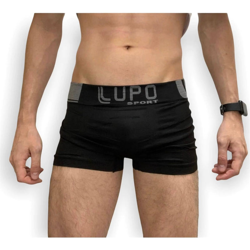 Kit 2 Boxer Briefs Lupo Polyamide Seamless Fabric Half Box Fit Underwear Smooth and (or) Printed