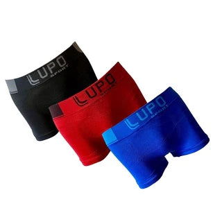 Kit 2 Boxer Briefs Lupo Polyamide Seamless Fabric Half Box Fit Underwear Smooth and (or) Printed