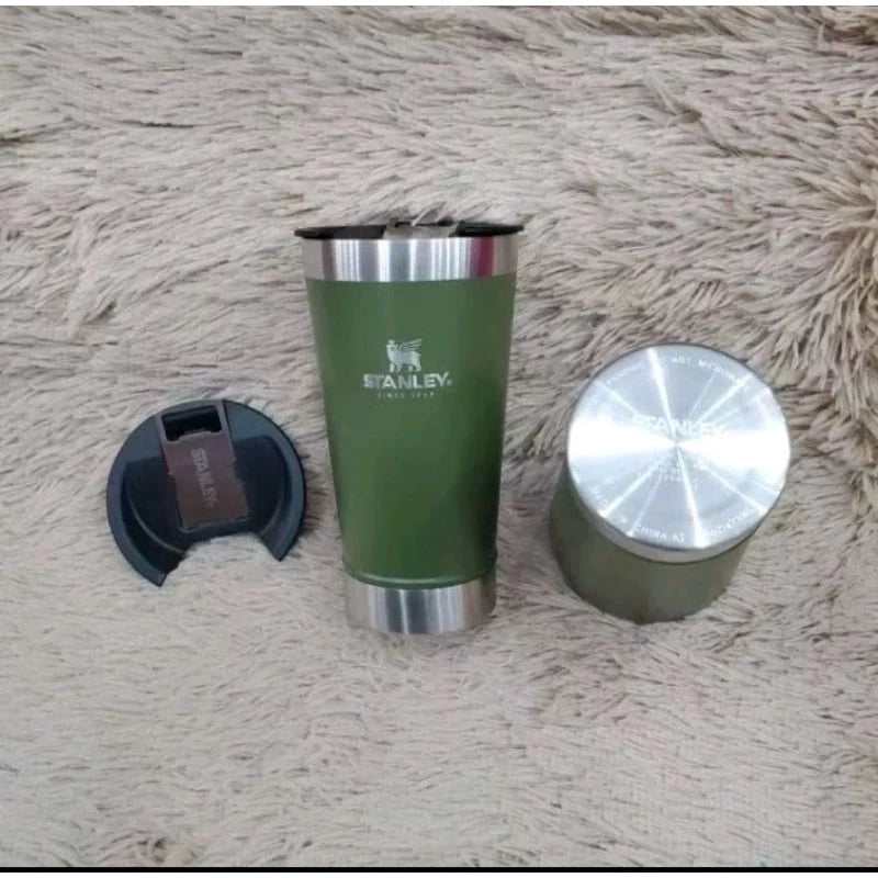 stainless steel thermal cup with opener and lid 473ml