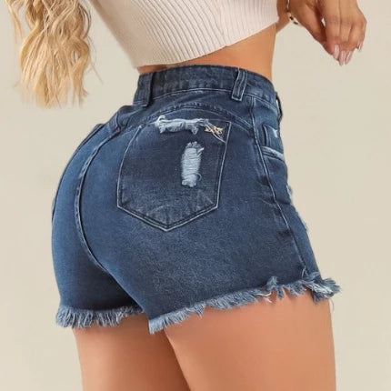 Short Saia Feminino Jeans Versátil Cintura Cos Alta