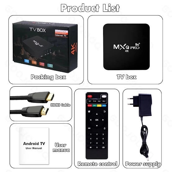 Tv Box Mxq Pro 4K 128gb/ 512gb Wifi 5G Android 11.1 Smart Tv