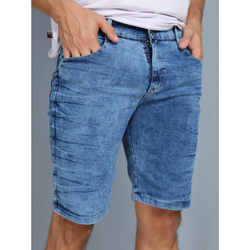 Bermuda Jeans Masculina Elastano