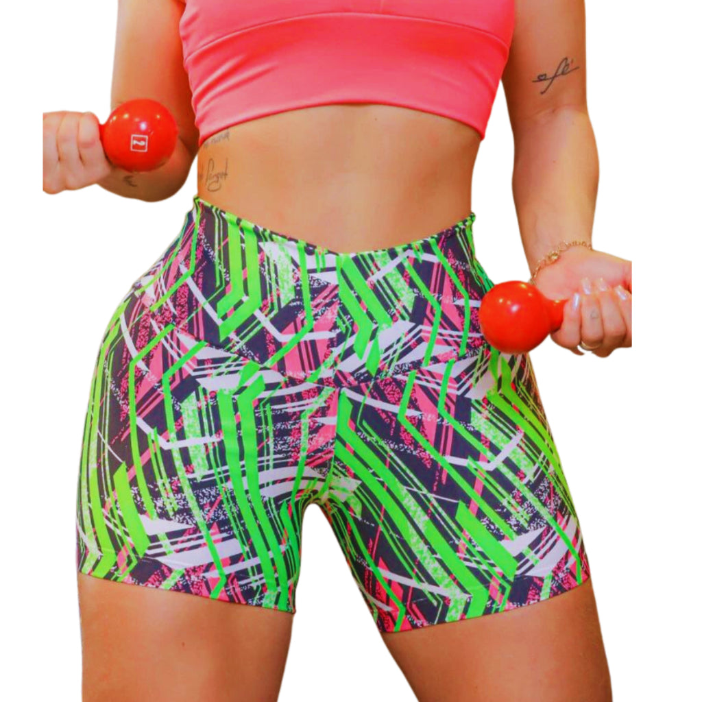 Kit 02 Shorts Femininos Meia Coxa Academia Bermuda Fitness