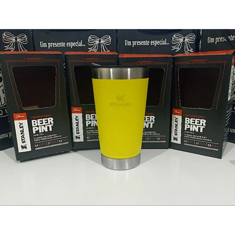 kit 2 or 1 Stanley 473ML thermal cups cold beer hot drink with original bottle opener lid