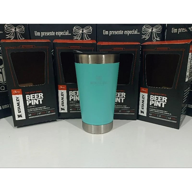 kit 2 or 1 Stanley 473ML thermal cups cold beer hot drink with original bottle opener lid