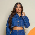 Dark and light women's denim jacket or shorts SET HIGHEST QUALITY