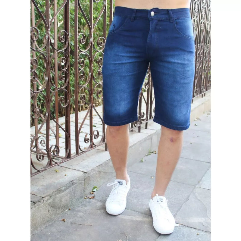 Short Jeans Masculino SR3 Com Lycra Básica