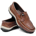 sapatilha Mocassim Masculina Toda em Couro Ligitimo Havana