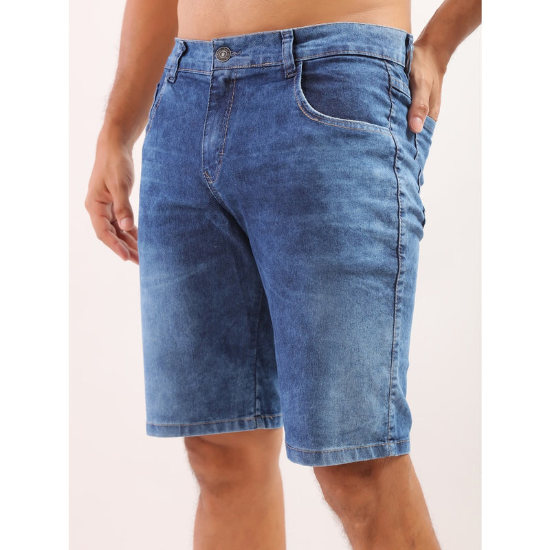 Bermuda Jeans Masculina Elastano