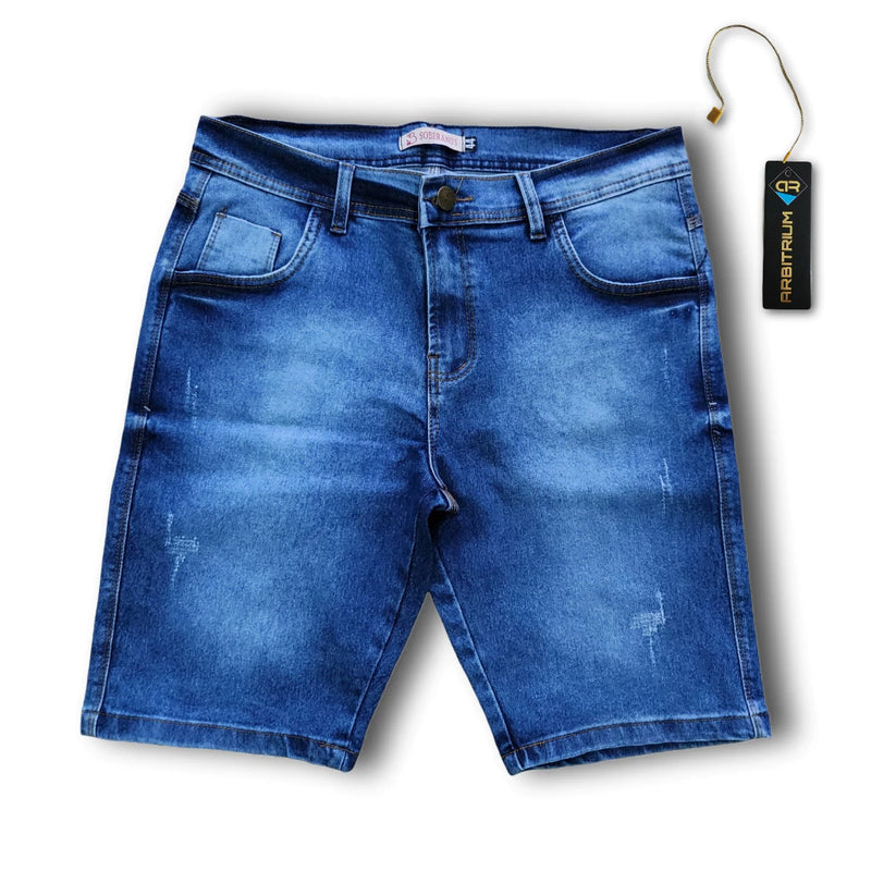 BERMUDA JEANS DESTROYED/RASGADA SLIM SKINNY PROMOÇÃO