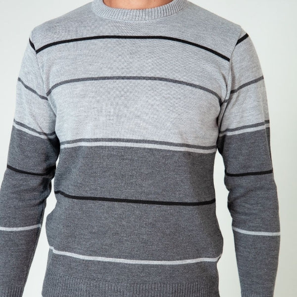 TRICOT DE LUXO Sueter tricot benicio blusa masculino com listras