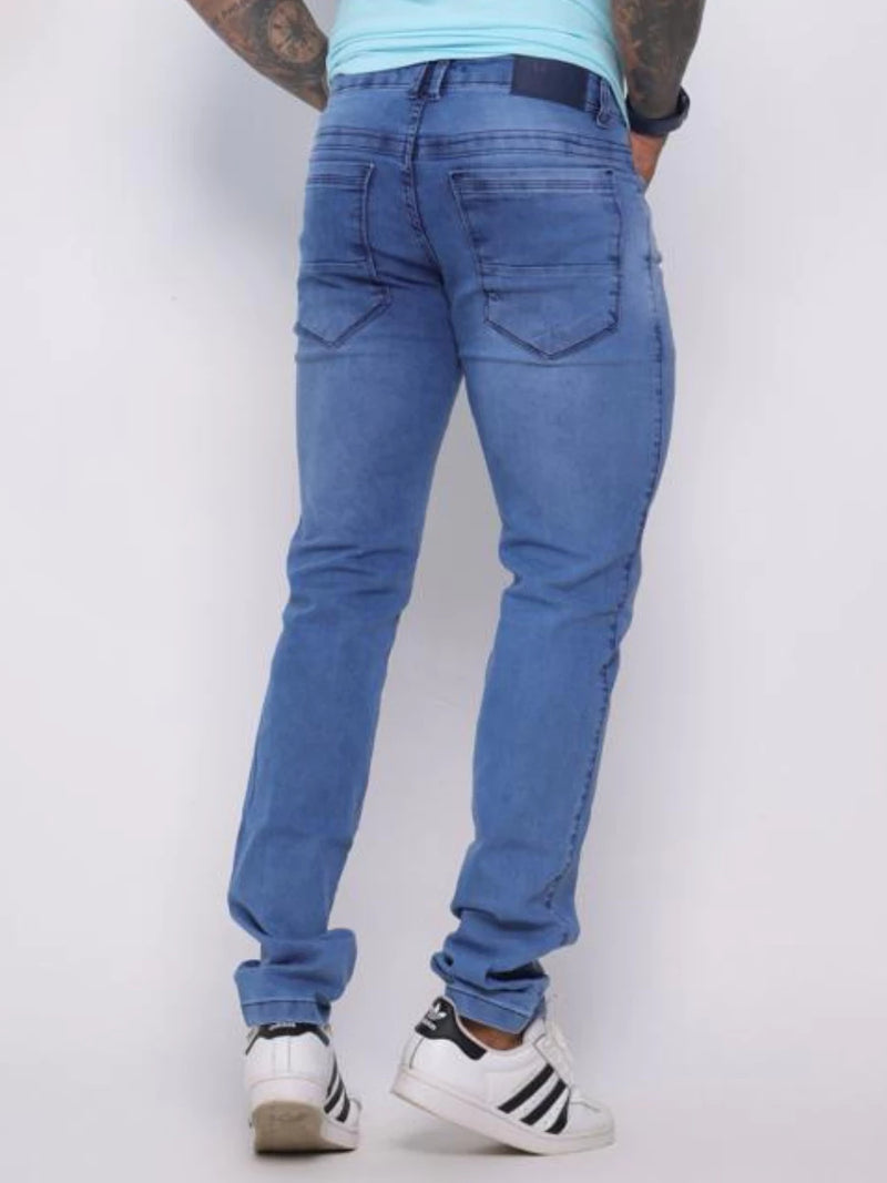 Calça Jeans Masculina Tradicional Com Elastano Lycra