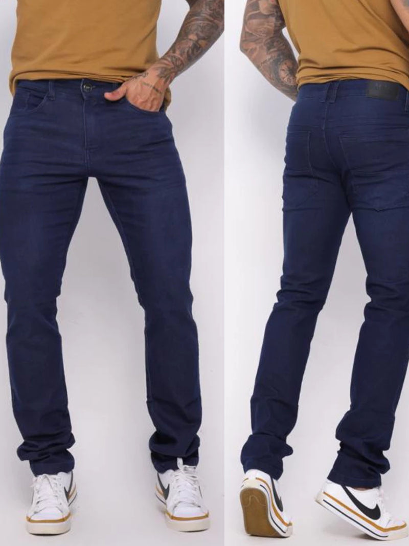 Calça Jeans Masculina Tradicional Com Elastano Lycra