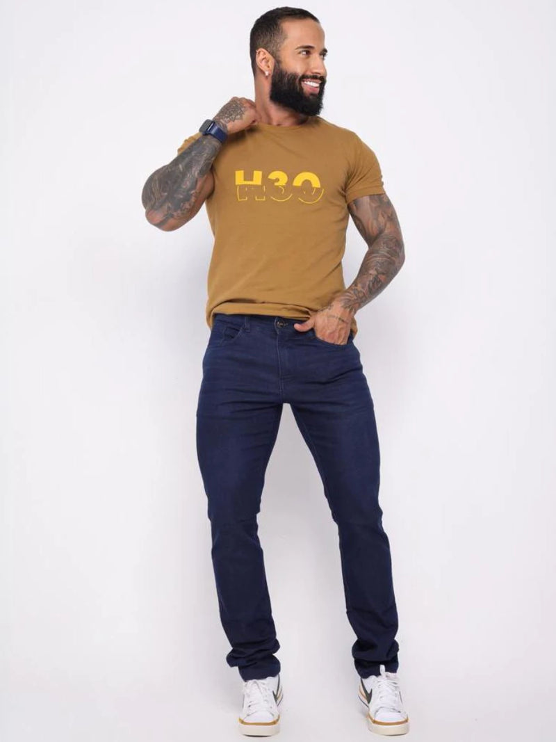 Calça Jeans Masculina Tradicional Com Elastano Lycra