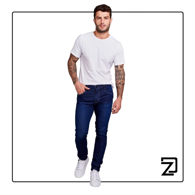 Calça Jeans Skinny Masculina Slim