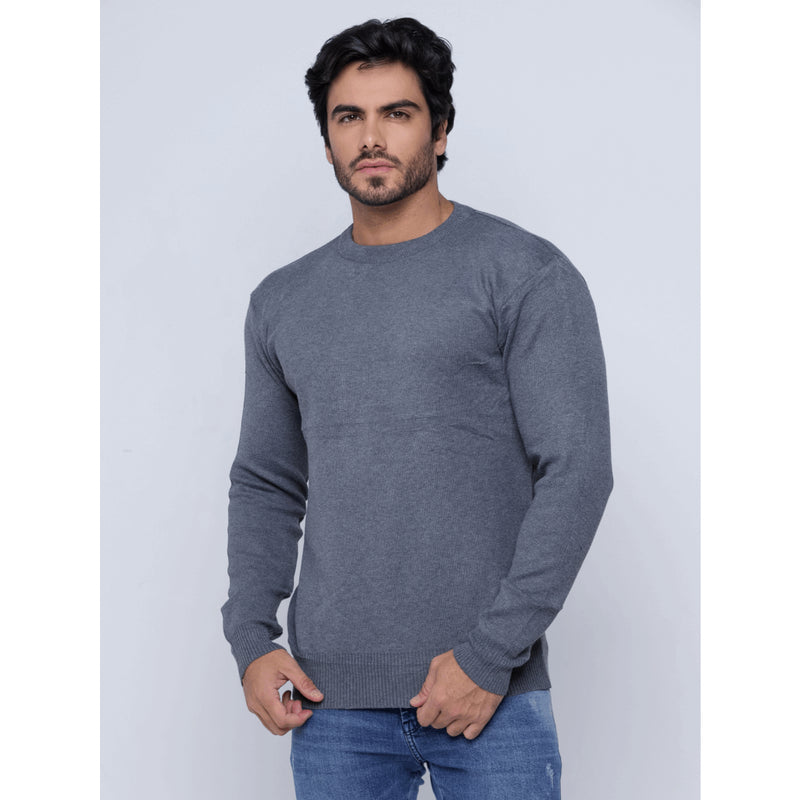 Blusa Masculina de Inverno Suéter Modal Liso Gola Redonda 3RD SD360