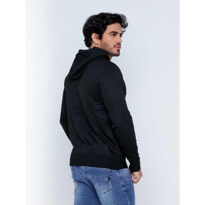 Casaco Masculino Moletom de Ziper Jaqueta Tricot Liso Blusa de Frio 3RD SD964