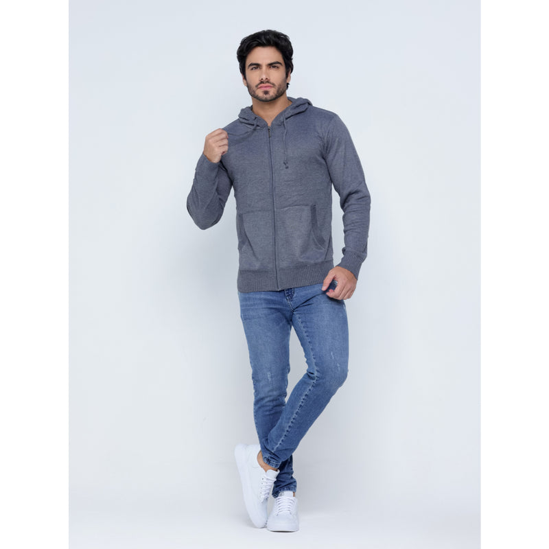 Casaco Masculino Moletom de Ziper Jaqueta Tricot Liso Blusa de Frio 3RD SD964