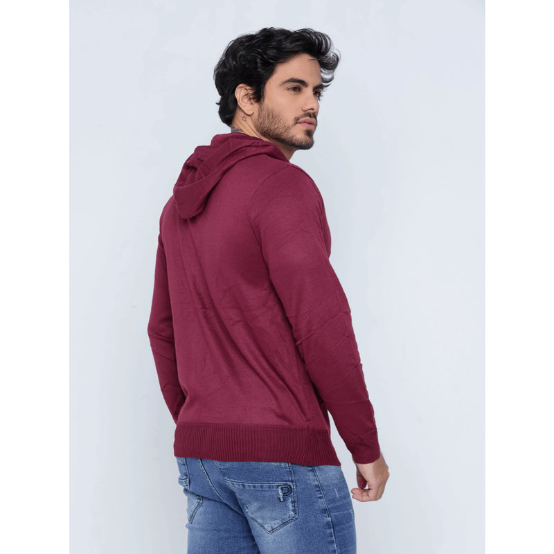 Casaco Masculino Moletom de Ziper Jaqueta Tricot Liso Blusa de Frio 3RD SD964