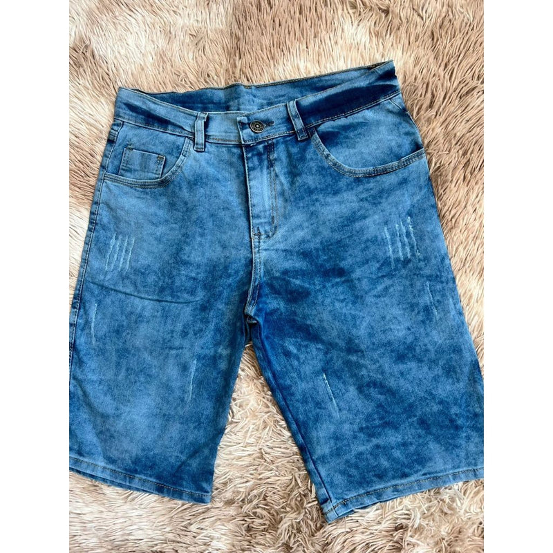 Bermuda Jeans Masculina Elastano