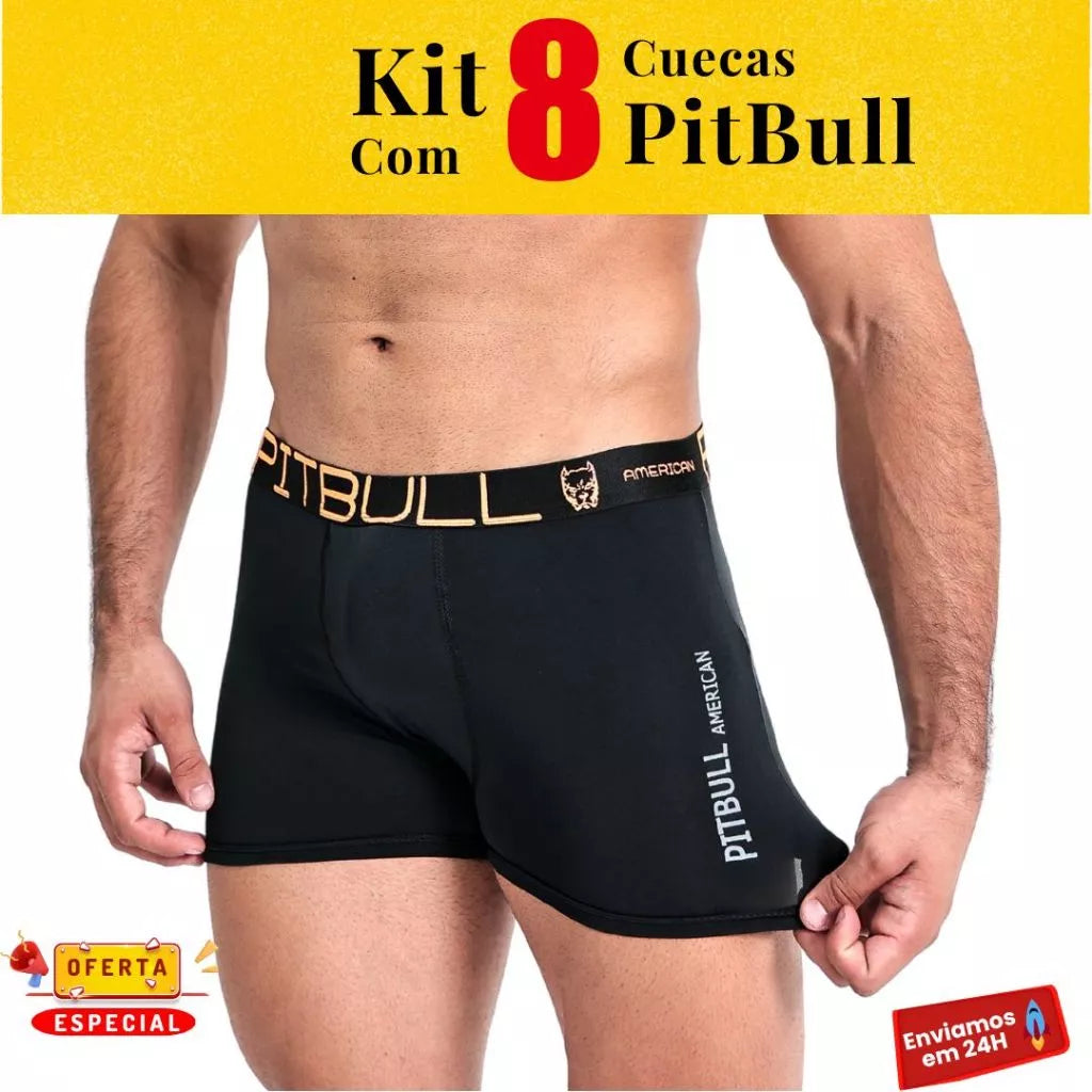 8 Cuecas Boxer Original PitBull Masculina - Coeca box  Masculino