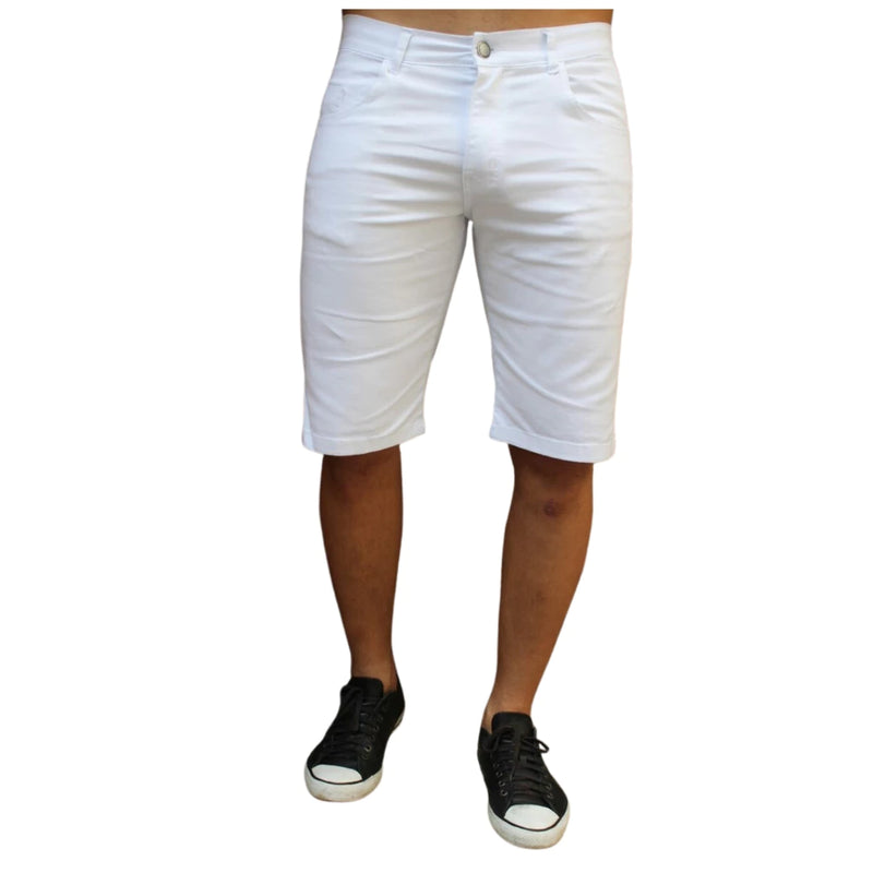 Kit 03 Bermudas Jeans Masculina Lycra Lisa Premium