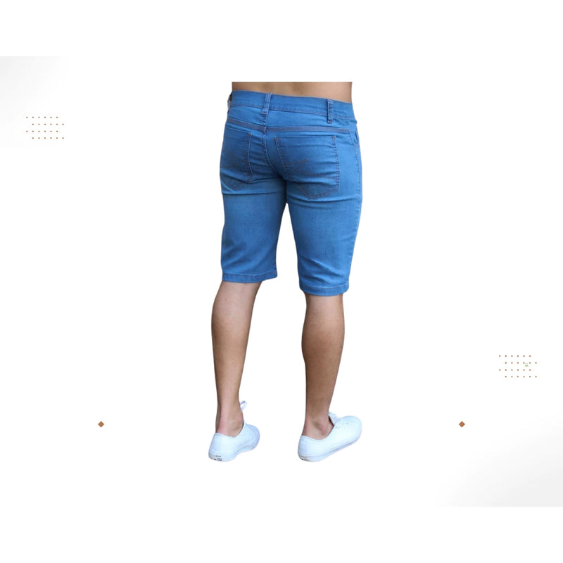 Kit 03 Bermudas Jeans Masculina Lycra Lisa Premium