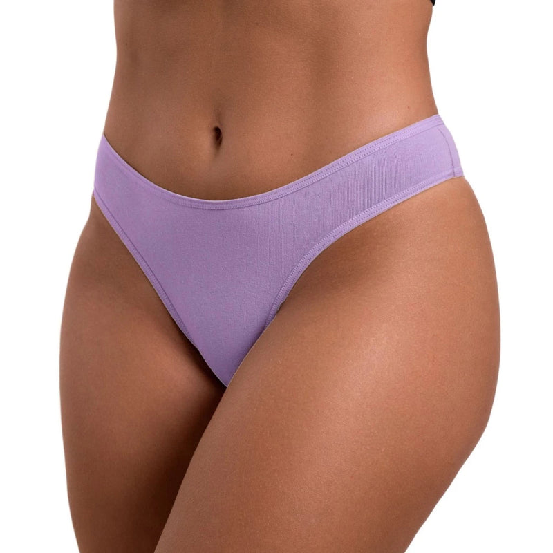 Kit Calcinhas Tanga de Algodão Conforto Tanga Básico Cotton Feminina