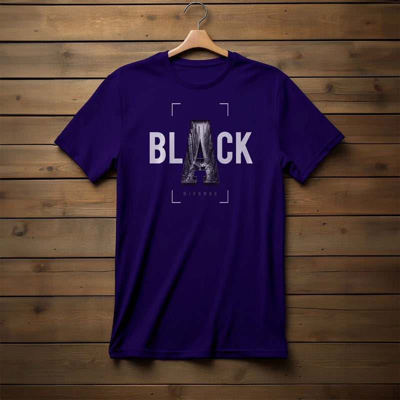 T-shirt Black Diverse Camisa 100% Algodão Pima Swag Premium